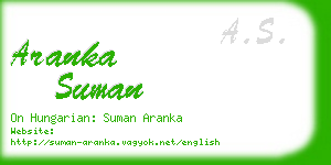 aranka suman business card